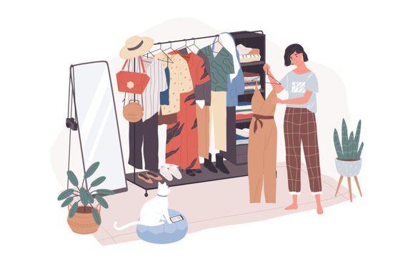 The girl picking an outfit (Pinterest)