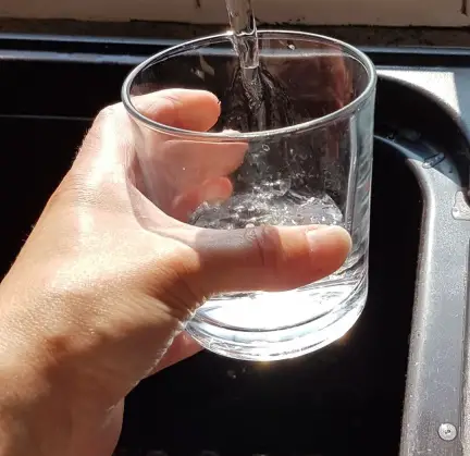 Glass of tap water