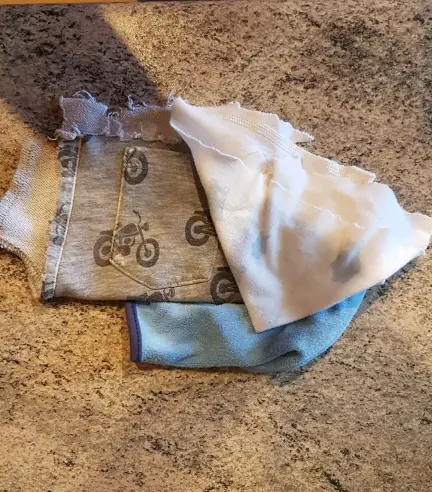 Wipes made from old clothes.
